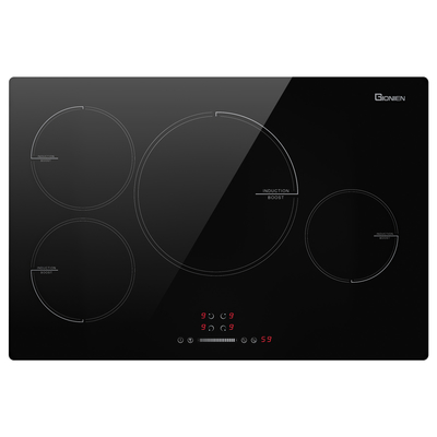 30 inç 4 yakıcı elektrikli indüksiyonlu yemek masası 220-240V 7200W