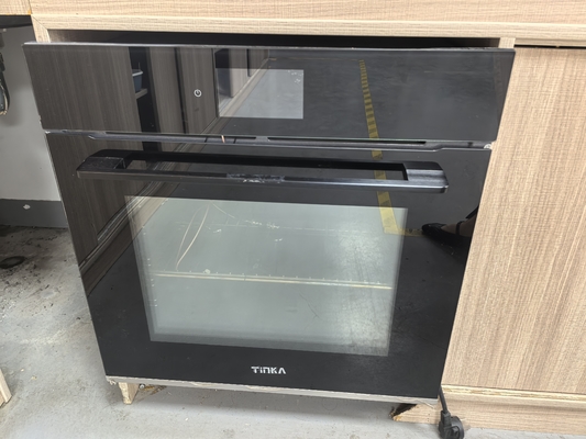 24 Inch Yemek Fırınları Elektrik Rotisseries Dokunmatik Kontrol İçeride Konveksiyon Tek Duvarlı Fırın Siyah